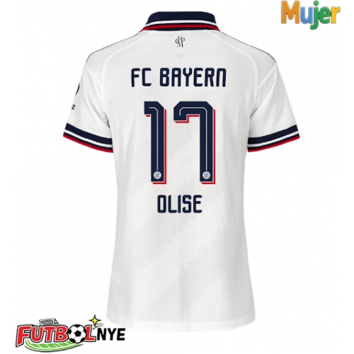 Camiseta Bayern Munich Michael Olise #17 Visitante Equipación para mujer 2026-27 manga corta